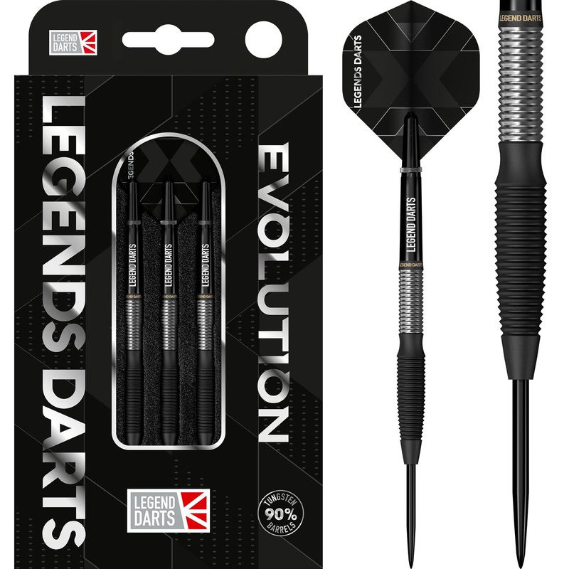 Legend Darts – Steel Tip – Revolution Series – B15 – Black – Torpedo Shark 23g