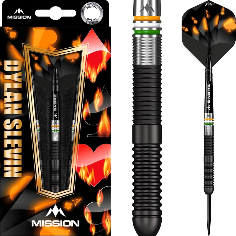 Mission – Dylan Slevin Darts – Steel Tip – 90% Tungsten – 21g 23g 25g 21 grams