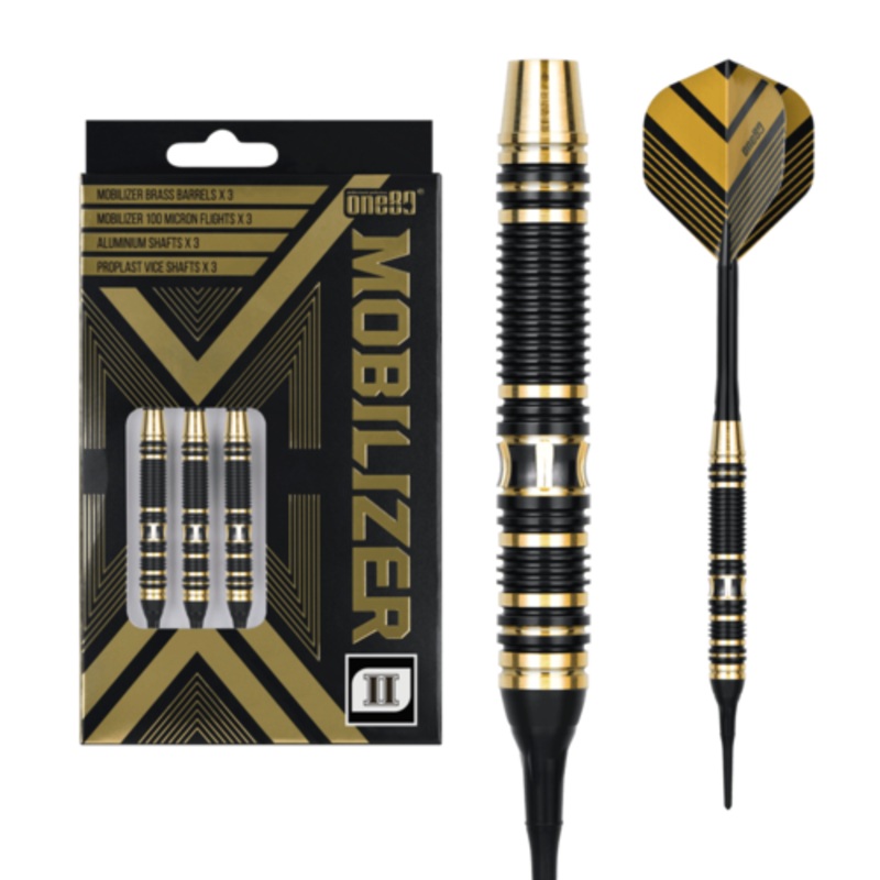 One80 Mobilizer 02 18 gram Brass Soft Tip Dart Set