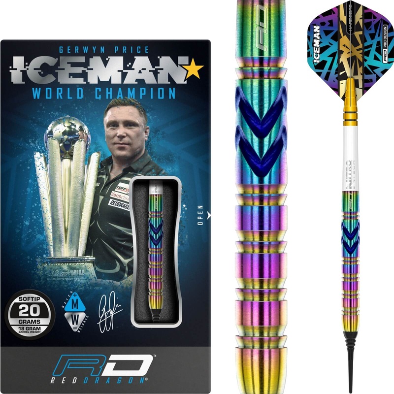Red Dragon – Gerwyn Price Ionic Darts – Soft Tip – 90% Tungsten – 20g
