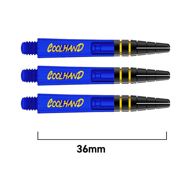 Red Dragon Luke Humphries Cool Hand Logo Nitrotech Dart Shafts Blue Short – 36mm