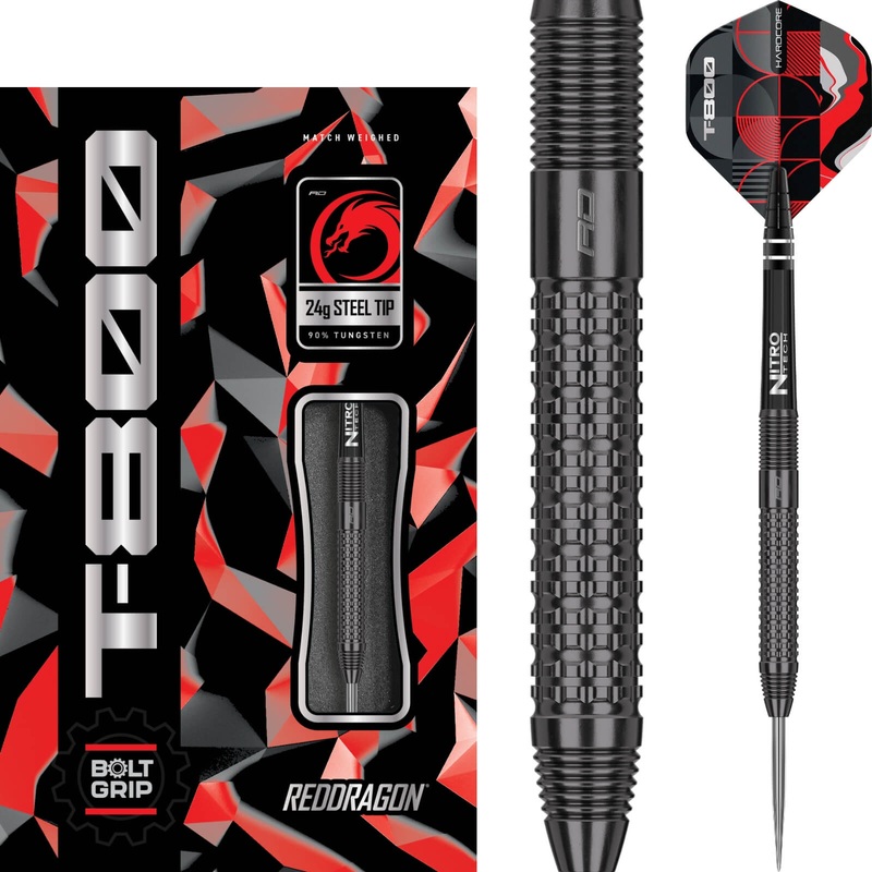 Red Dragon – T-800 Darts – Steel Tip – 90% Tungsten – 22g 24g 26g 22 grams
