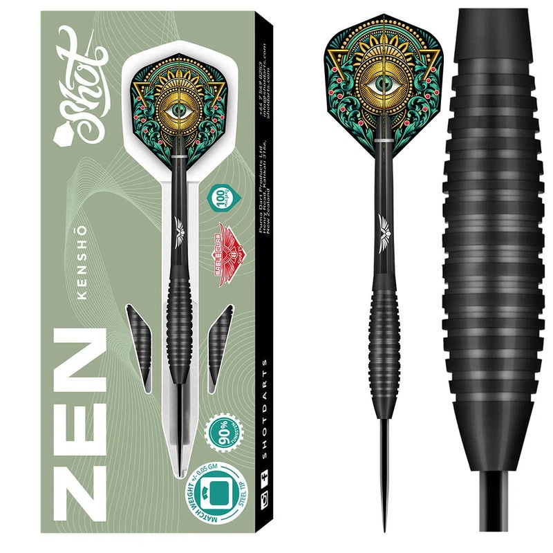 Shot Zen Series Kensho 90% Tungsten Steel Tip Darts 22 GRAM