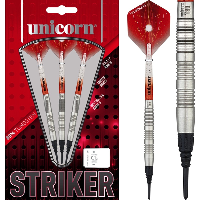 Unicorn T80 Darts – Core XL – Soft Tip – S3 – Striker 21g