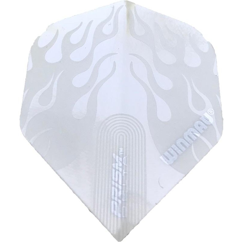 Winmau Prism Delta White Flames Dart Flights Standard White Flames