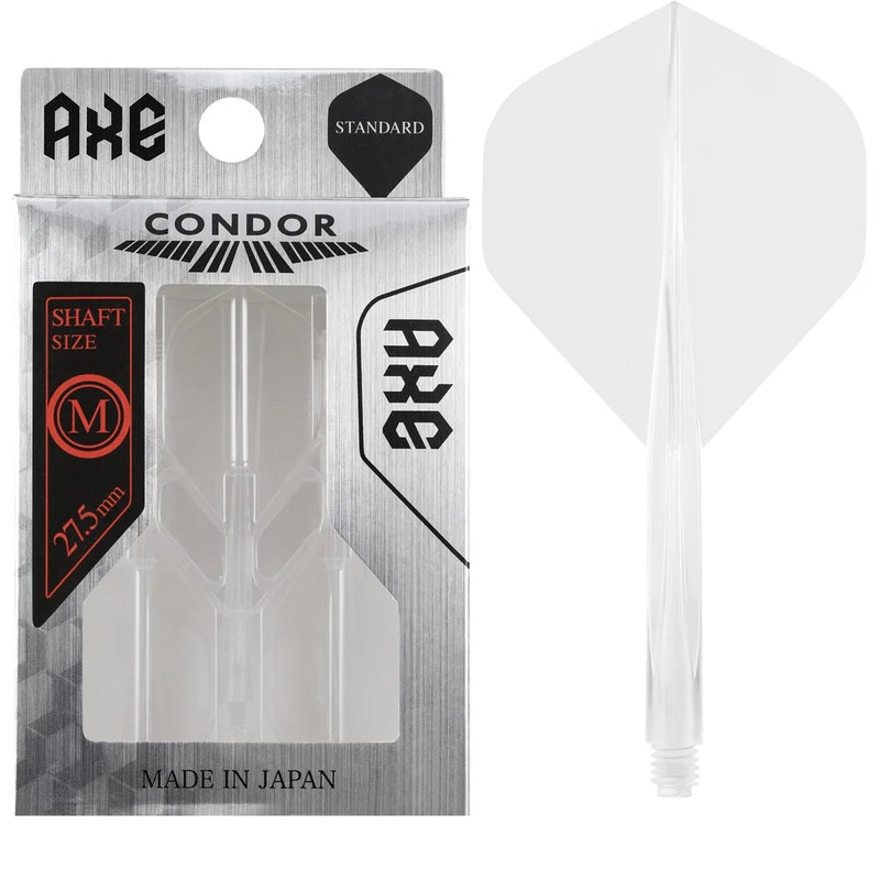 CONDOR AXE DART FLIGHT SYSTEM FLIGHTS – STANDARD – MEDIUM – CLEAR