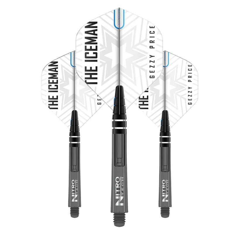 Gerwyn Price Iceman Nitrotech & Hardcore Combo – Black Tint & White by Red Dragon – 3 Sets