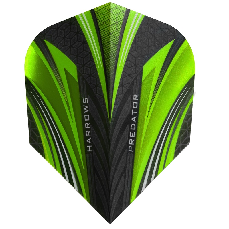 Harrows Predator Green Standard Dart Flights Green