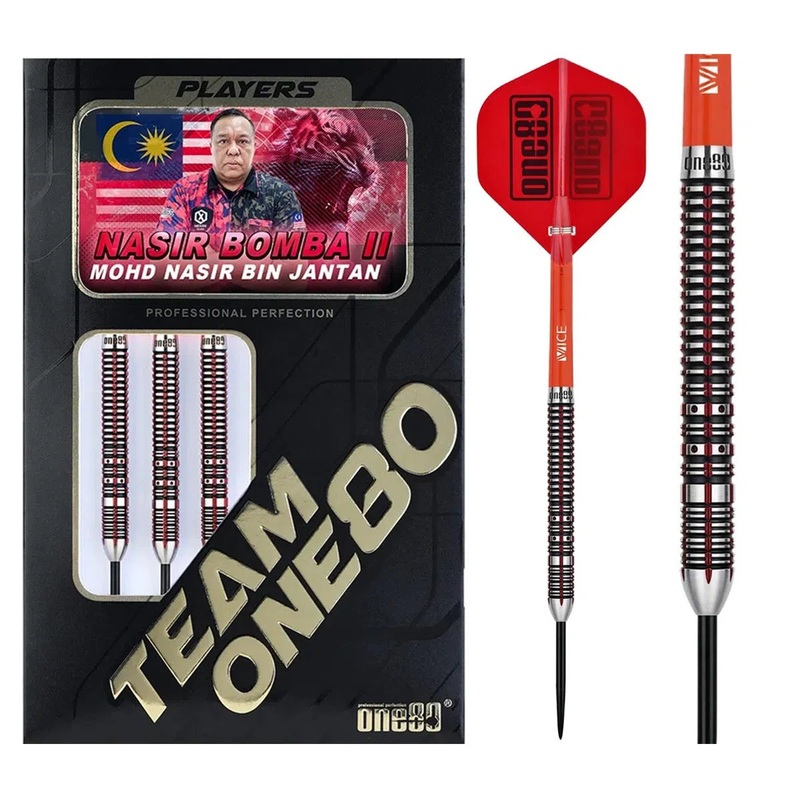 One80 Nasir Bomba V2 90% Tungsten Steel Tip Darts 23 GRAM