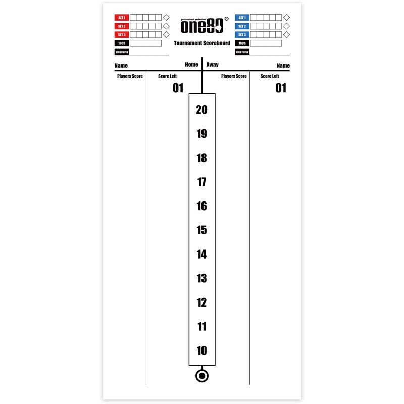 One80 Tournament Scoreboard – Marker Board – Dry Wipe – 60x30cm – Whiteboard