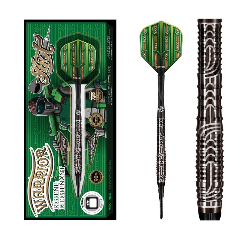 Shot Warrior Rutene Lieutenant 90% Tungsten Soft Tip Darts 18 GRAM