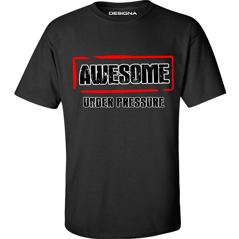 T Shirt – Humour Dart T-Shirt – Black – Awesome Under Pressure 2XL