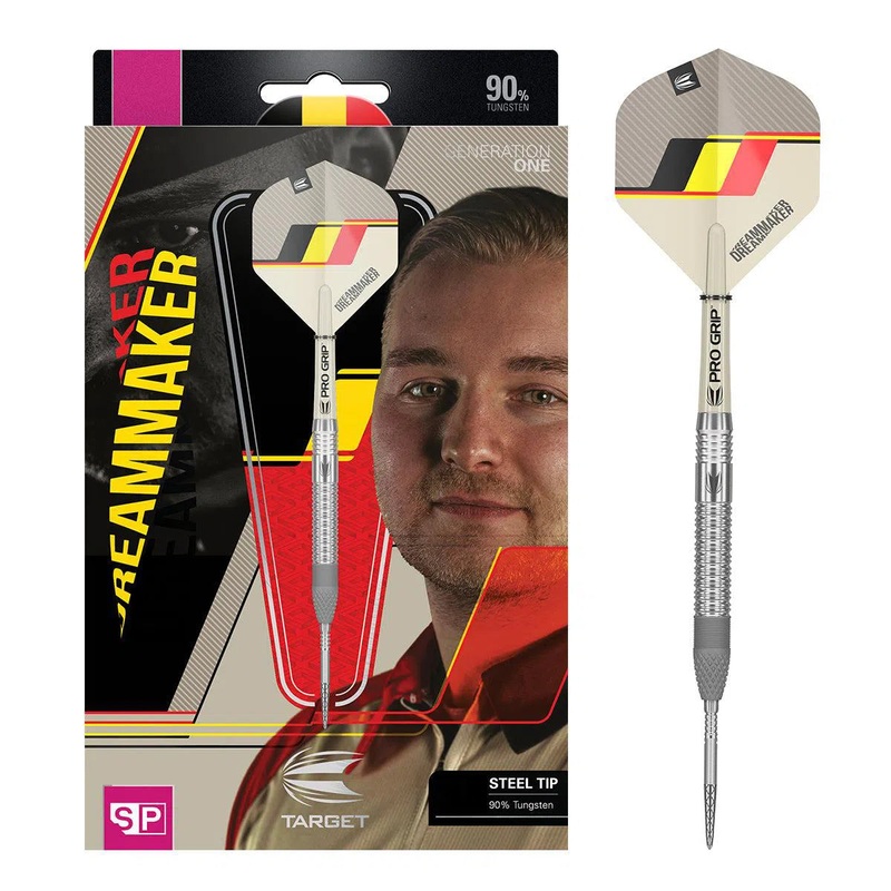 Target Darts Dimitri Van Den Bergh Dream Maker Gen 1 90% Tungsten Steel Tip Darts 21 GRAM