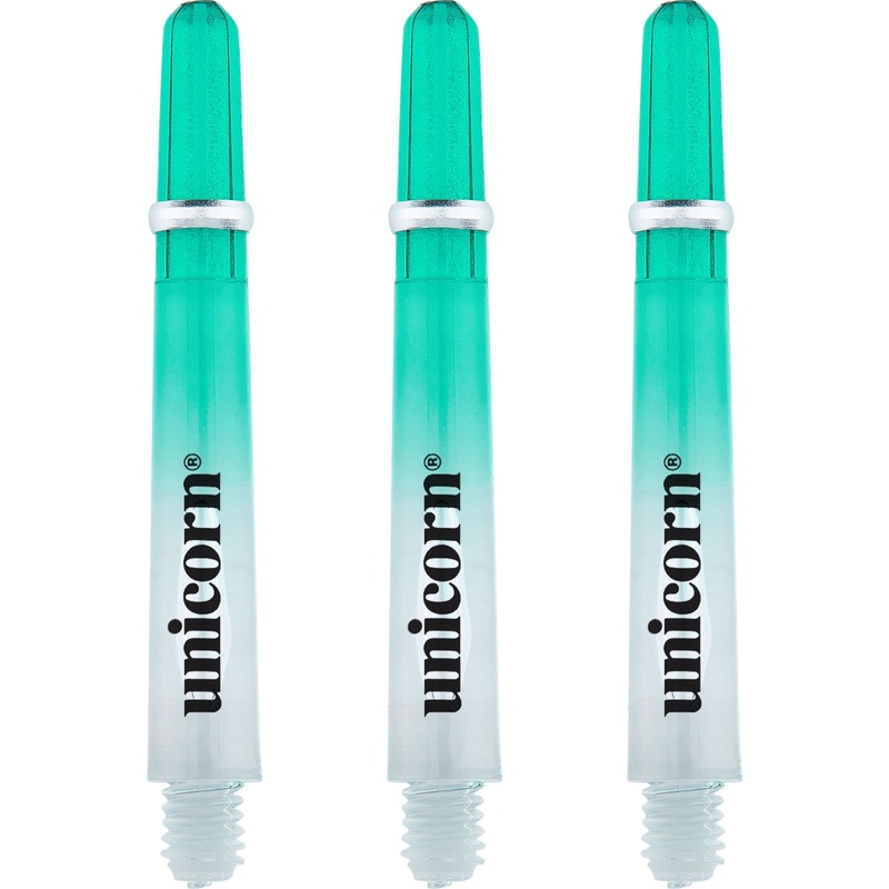 *Unicorn Gripper 4 Two Tone Shafts – Polycarbonate Dart Stems with Ring – Green Short
