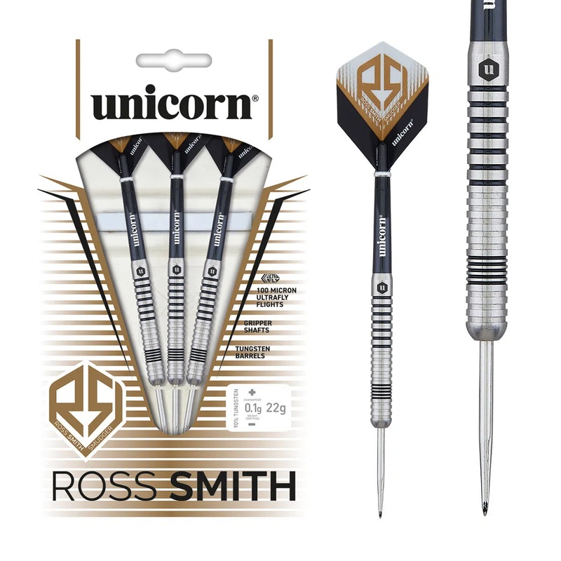 Unicorn Ross Smith Smudger 80% Tungsten Steel Tip Darts 22 GRAM