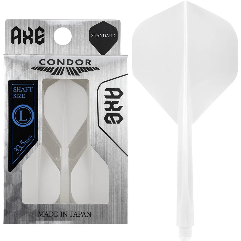 CONDOR AXE DART FLIGHT SYSTEM FLIGHTS – STANDARD – LONG – WHITE