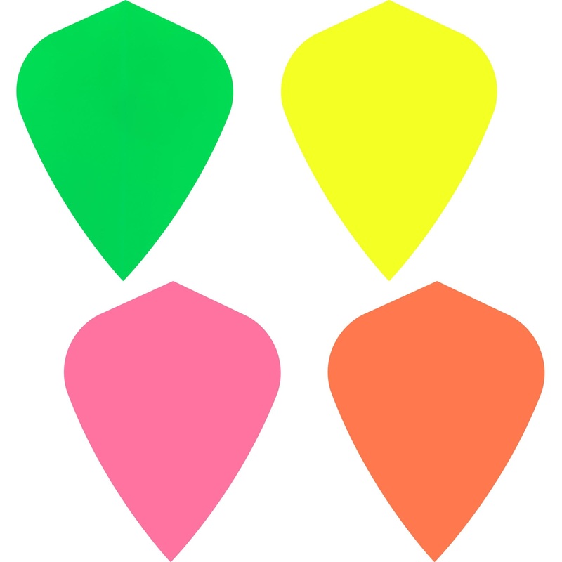 *Dart Flights – Poly Plain Fluoresent – Kite – Fluro Fluro Green