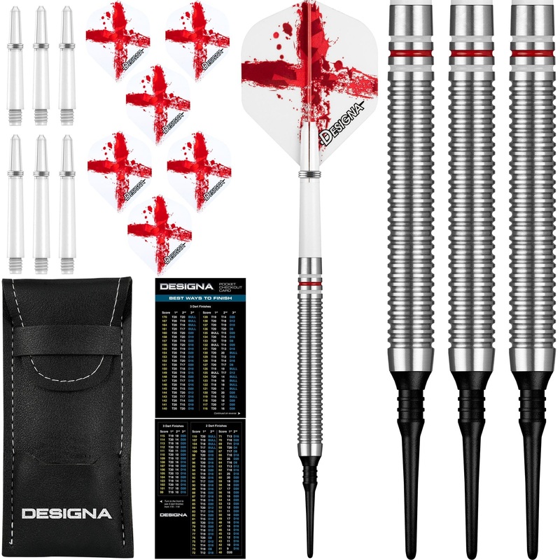 *Designa Patriot-X Darts – Soft Tip – England 20g