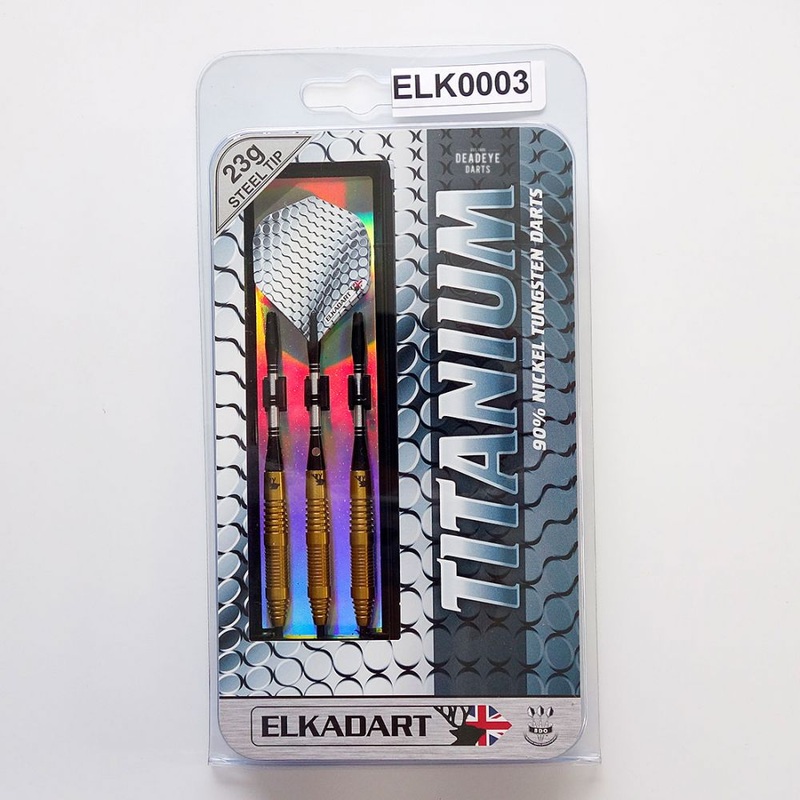 Elkadart Gold Titanium Steel Tip Darts 23 grams