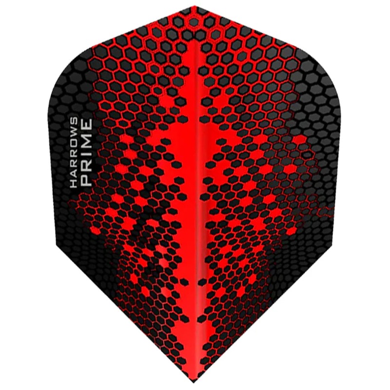 Harrows Prime Hex Red Standard Dart Flights Standard 100 Micron Extra Strong