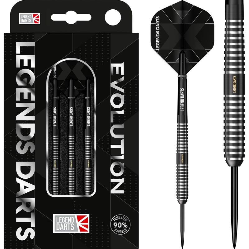 *Legend Darts – Steel Tip – Revolution Series – B14 – Black – Rear Taper 21g