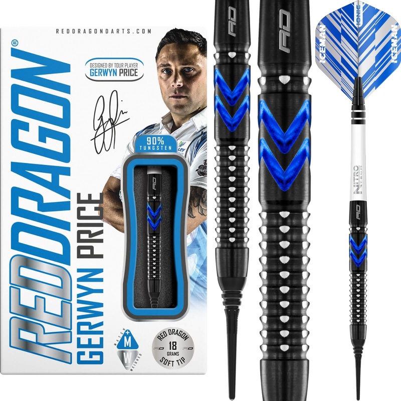 Red Dragon – Gerwyn Price SE Darts – Soft Tip – 90% Tungsten – 20g