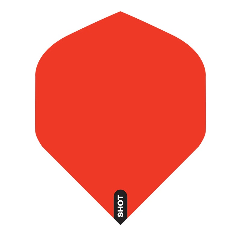 Shot Dart Flight Set Standard Red Standard 100 Micron Polymer