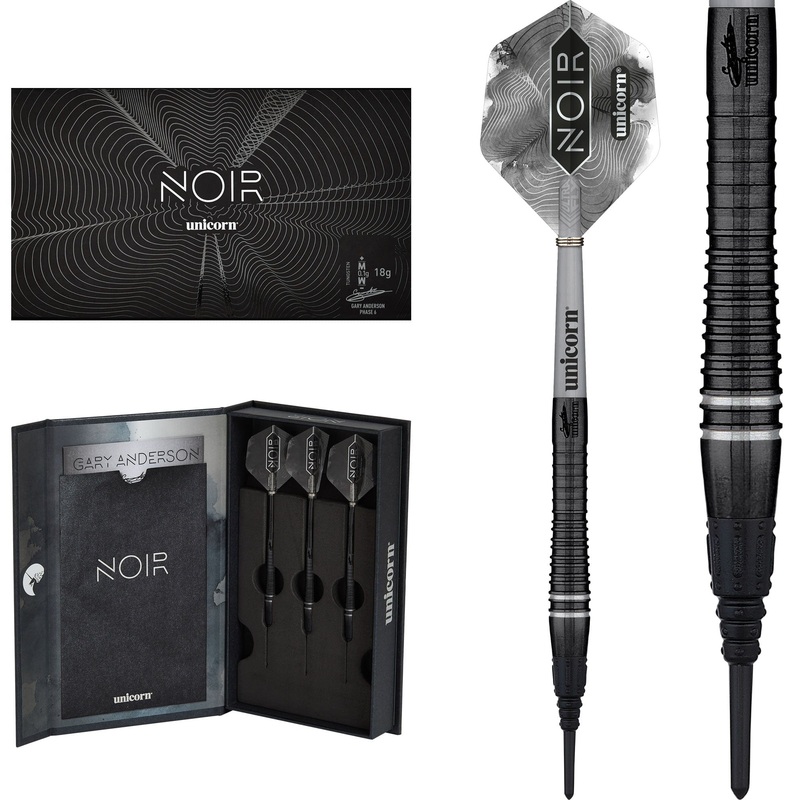Unicorn Gary Anderson Darts – Soft Tip – The Flying Scotsman – Noir Organic – Phase 6 18g