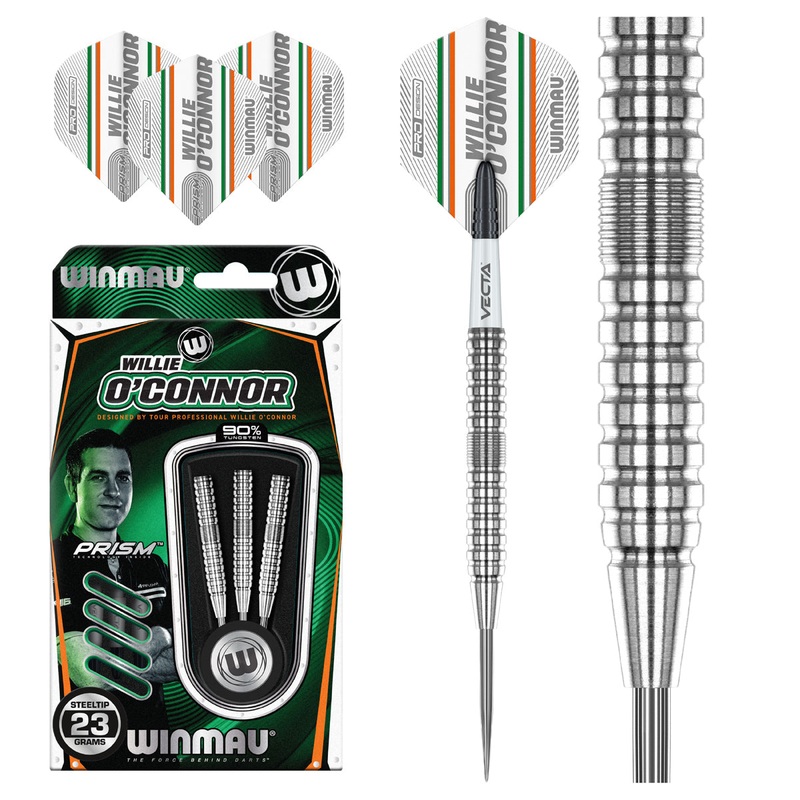 Willie O’Connor 90% Tungsten Steel Tip Darts by Winmau 23 Gram