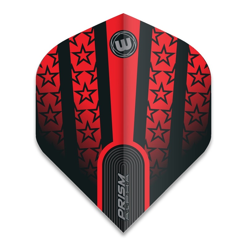 Winmau Prism Alpha Standard Dart Flights 100 Micron 6915-178 Joe Cullen Red / Black
