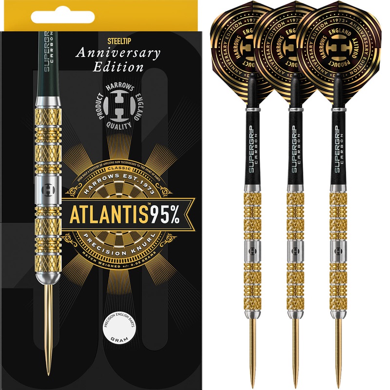 Atlantis 95% Tungsten Steel Tip Darts by Harrows 22 Gram