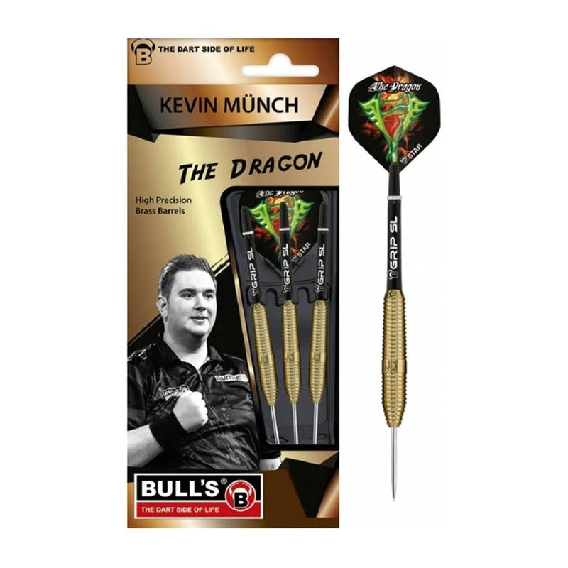Bull’s DE Kevin Munch The Dragon Brass Steel Tip Darts 21 GRAM