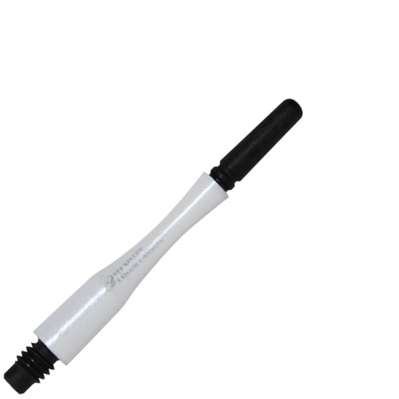 Fit Flight Carbon Hybrid Spinning Dart Shafts – Inbetween #4 (28.5mm) White