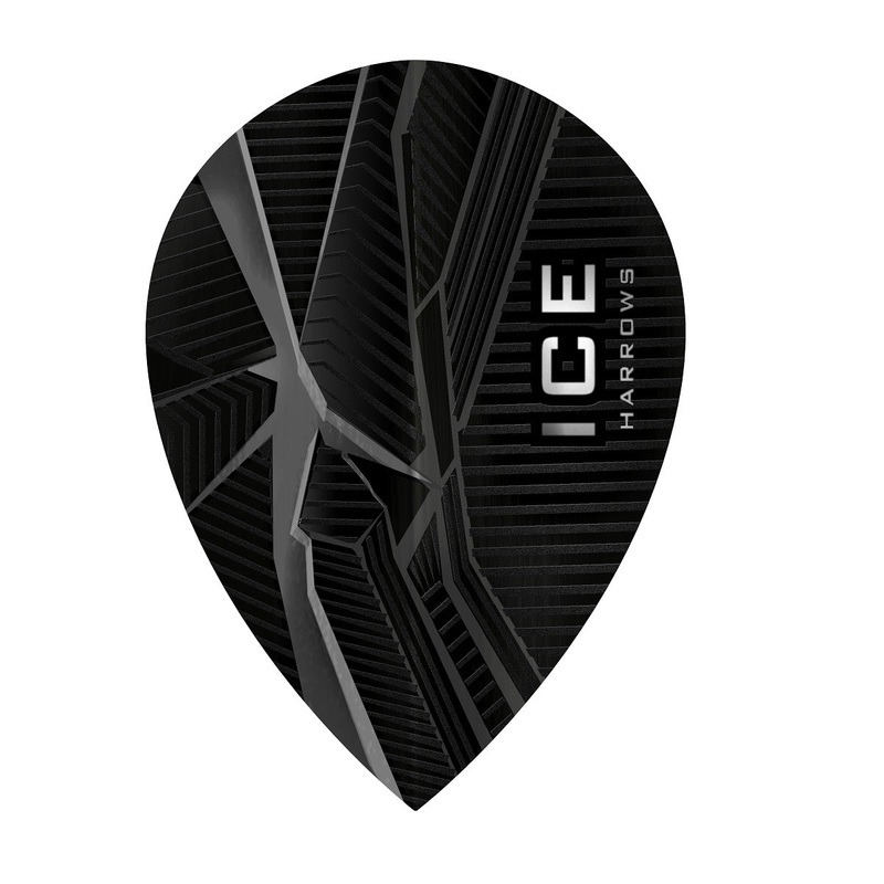 ICE Recut Black Pear Dart Flights By Harrows Black