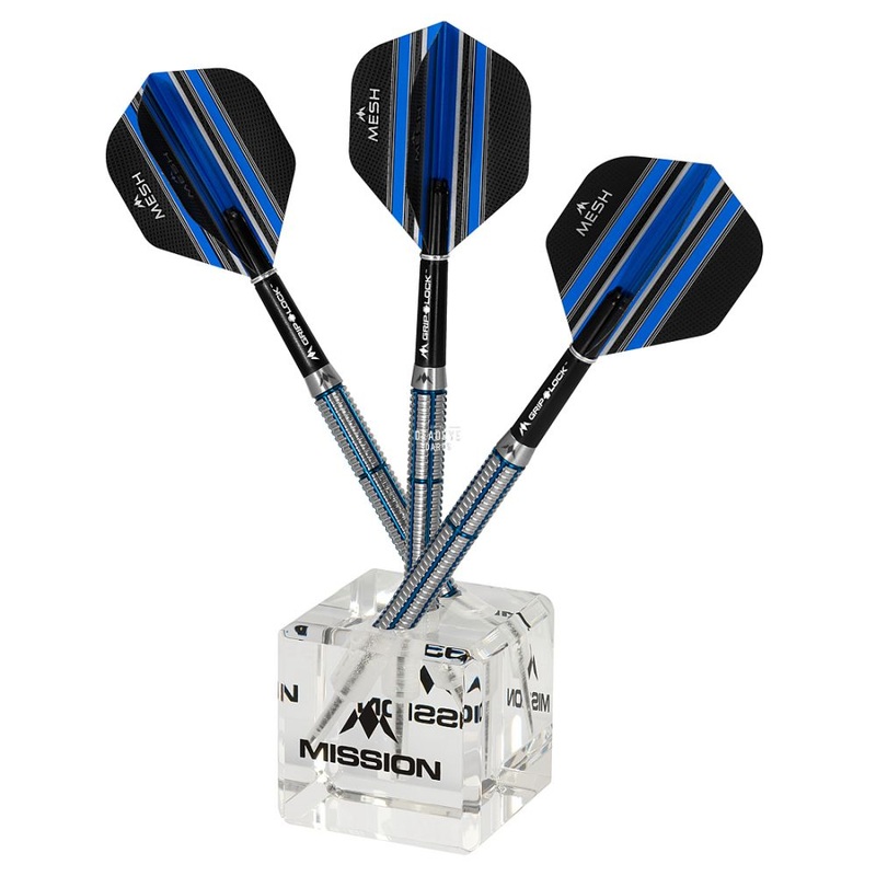 Mission Cube Darts Display Holds 3 Darts Angled Design Transparent Acrylic Dart Stand