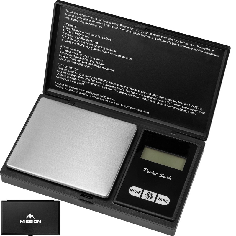 Mission Quark Pocket Scales – Weigh Darts – Max 300g – 0.01g – Black