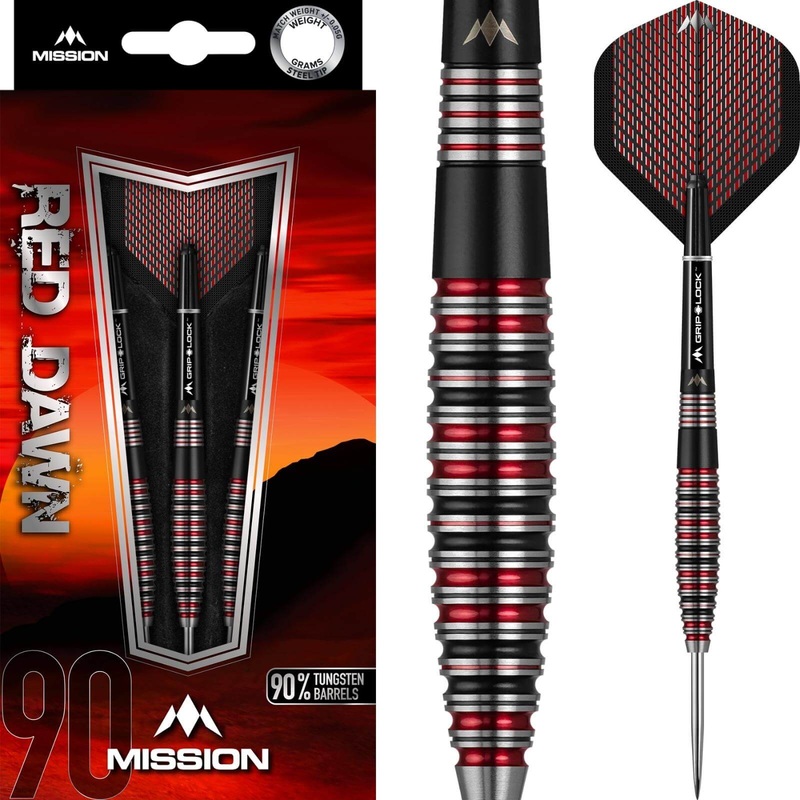 Mission – Red Dawn M3 Darts – Steel Tip – 90% Tungsten – 21g 23g 25g 21 grams