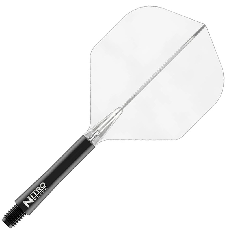 Red Dragon Nitro Flite Integrated Flight and Shaft System – No2 Medium Black & Clear