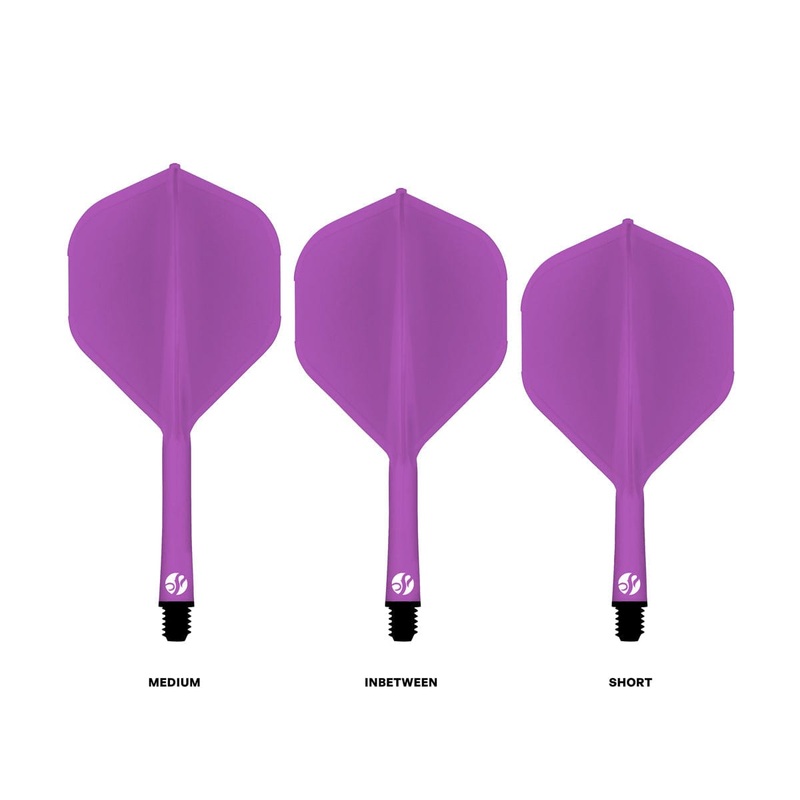 Shot Flight Deck – One Piece Dart Flight and Shaft System – Purple Short