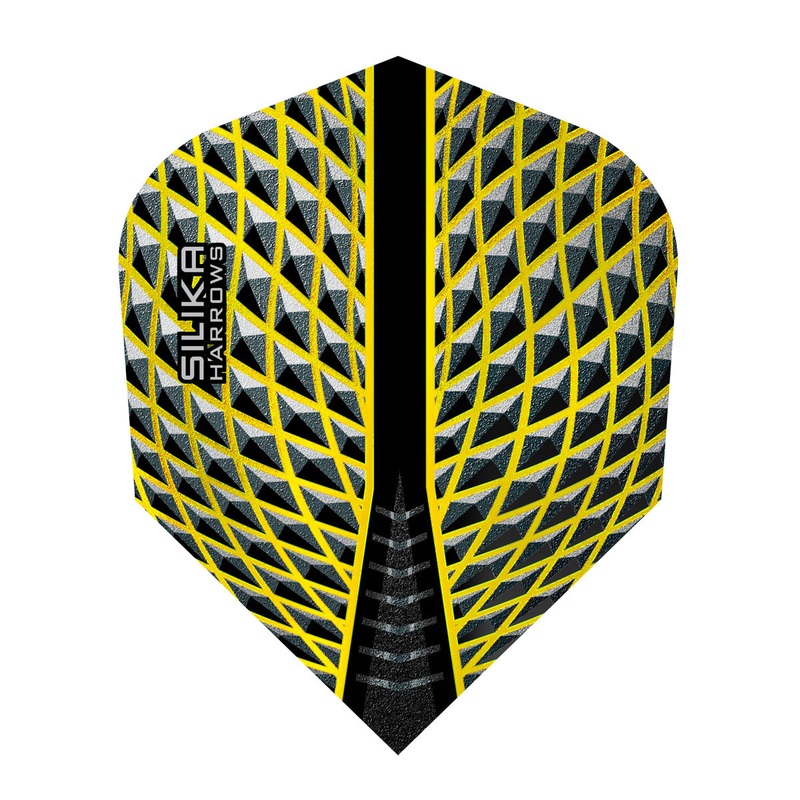 Silika No6 Standard Yellow Dart Flights by Harrows