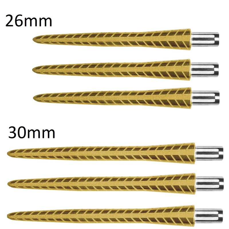 Target Fire Storm Quartz Cut Gold Replacement Dart Points 26mm