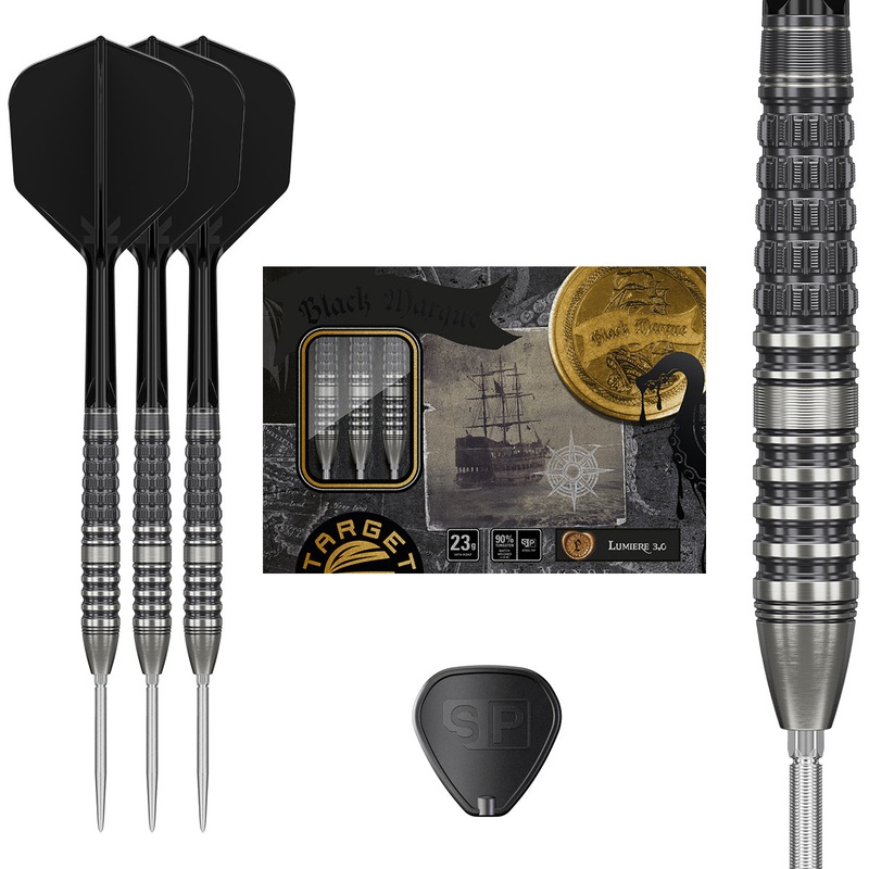 Black Marque Lumiere G3 90% Tungsten SP Steel Tip Darts by Target Japan 23 Gram