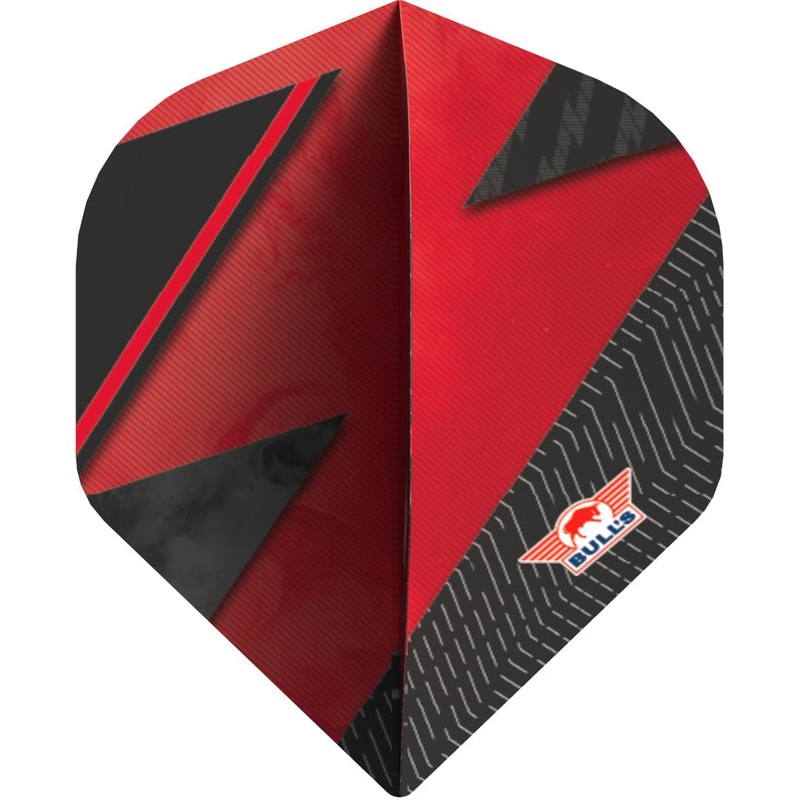 Bulls Series 100 Dart Flights – 100 Micron – Standard No2 – Lightning Red