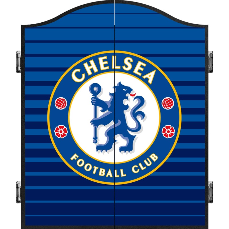 Chelsea Football Dartboard Cabinet – Official Licensed – C3 – Blue with Stripe