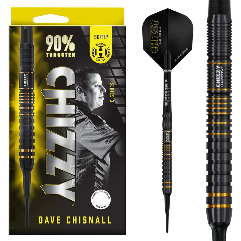 Dave Chisnall Chizzy Series 3 90% Tungsten Soft Tip Darts by Harrows 18 Gram