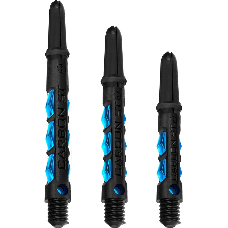 Harrows Carbon ST Shafts – Dart Stems – Black & Aqua Blue Medium