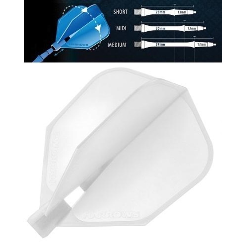 Harrows CLIC Clear System Rigid Dart Flights