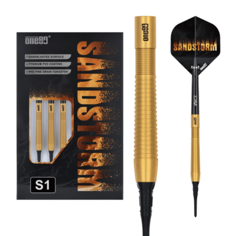 One80 Sandstorm 01 18 gram 90% Tungsten Soft Tip Dart Set