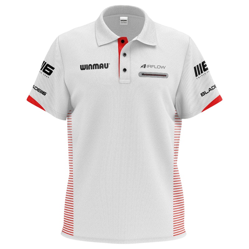 Pro-Line Polo White Dart Shirt by Winmau Medium