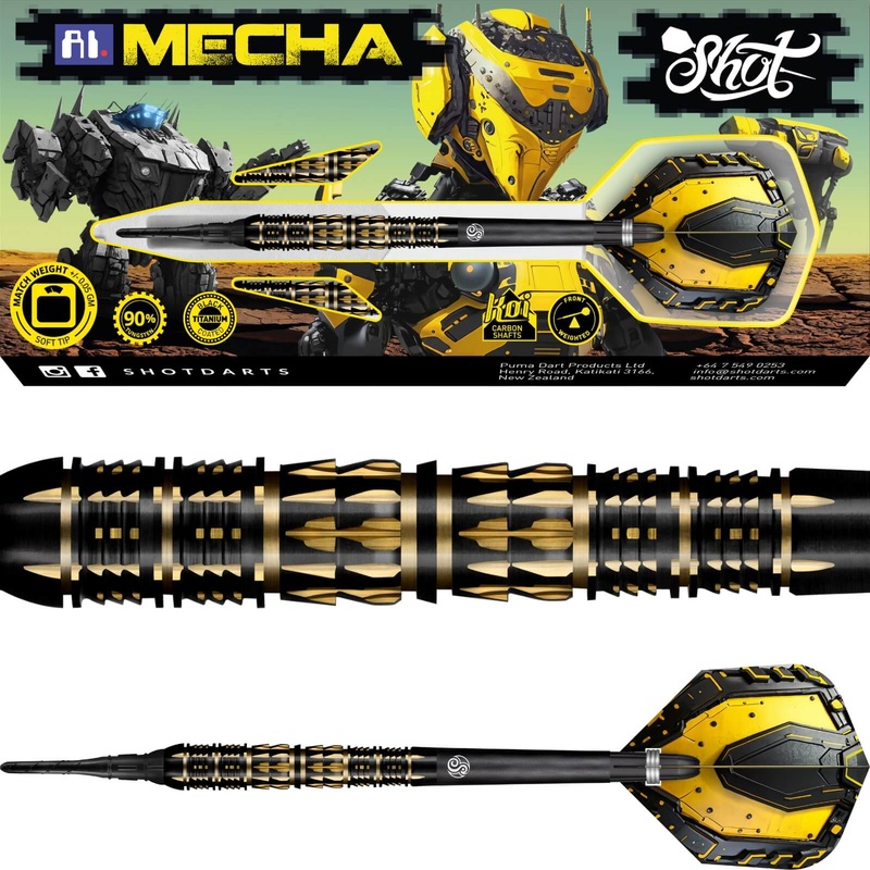 Shot – AI Mecha Darts – Soft Tip – 90% Tungsten – 20g